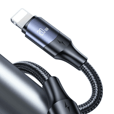 USAMS USAMS KABEL U71 USB-C NA LIGHTNING 2M 20W PD FAST CHARGE CZARNY/BLACK SJ522USB01 (US-SJ522)