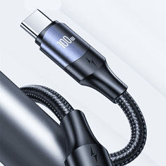 USAMS USAMS KABEL U71 USB-C NA USB-C 1,2 M 100W PD FAST CHARGE ČERNÁ/ČERNÁ SJ524USB01 (US-SJ524)