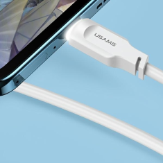 USAMS USAMS USB-C KABEL 6A 1,2M PORT PRO RYCHLÉ NABÍJENÍ DISPLEJ ŘADY LITHE BÍLÁ/BÍLÁ SJ568USB02(US-SJ568)