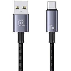 USAMS USAMS KABEL USB NA USB-C 3A 0,25 M RYCHLÉ NABÍJENÍ OCEL/LAK SJ680USB01 (US-SJ680)