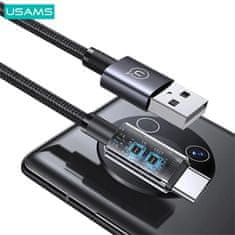 USAMS USAMS KABEL USB NA USB-C 3A 0,25 M RYCHLÉ NABÍJENÍ OCEL/LAK SJ680USB01 (US-SJ680)