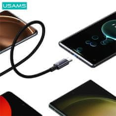 USAMS USAMS KABEL USB NA USB-C 3A 0,25 M RYCHLÉ NABÍJENÍ OCEL/LAK SJ680USB01 (US-SJ680)