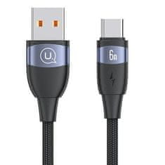 USAMS USAMS KABEL U85 USB NA USB-C 6A 2M RYCHLÉ NABÍJENÍ ČERNO/ČERNÝ SJ631USB01 (US-SJ631)