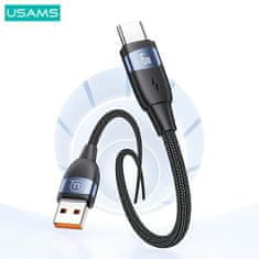 USAMS USAMS U85 KABEL USB NA USB-C 6A 2M RYCHLÉ NABÍJENÍ FIALOVÁ/FIALOVÁ SJ631USB02 (US-SJ631)