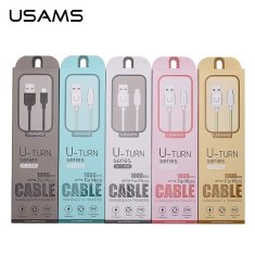 USAMS USAMS U-TURN MICROUSB KABEL 1M ČERNO/ČERNÝ 2A MICUSBXD01 (US-SJ098)