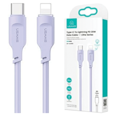 USAMS USAMS USB-C TO LIGHTNING KABEL 20W 1,2M PD FAST CHARGING LITHE SERIES FIALOVÁ/FIALOVÁ SJ566USB03 (US-SJ566)