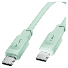 USAMS USAMS KABEL USB-C NA USB-C 100W 1,2M PORT DISPLEJ RYCHLO NABÍJECÍ LITHE SERIES ZELENÁ/ZELENÁ SJ567USB04 (US-SJ567)