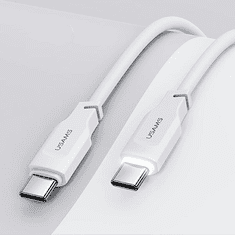 USAMS USAMS KABEL USB-C NA USB-C 100W 1,2M PORT DISPLEJ RYCHLO NABÍJECÍ LITHE SERIES BÍLÁ/BÍLÁ SJ567USB02 (US-SJ567)