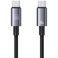 USAMS USAMS KABEL USB-C NA USB-C 60W 0,25M RYCHLÉ NABÍJENÍ OCEL/LAK SJ678USB01 (US-SJ678)