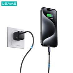 USAMS USAMS KABEL USB-C NA USB-C 60W 0,25M RYCHLÉ NABÍJENÍ OCEL/LAK SJ678USB01 (US-SJ678)