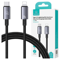 USAMS USAMS USB-C TO LIGHTNING KABEL 30W 1,2M RYCHLÉ NABÍJENÍ OCEL/LAK SJ662USB01 (US-SJ662)