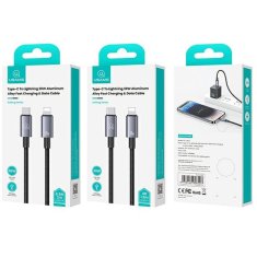 USAMS USAMS USB-C TO LIGHTNING KABEL 30W 2M RYCHLÉ NABÍJENÍ OCEL/LAK SJ665USB01 (US-SJ665)