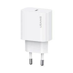 USAMS USAMS ŁAD. SIEC. 1XUSB-C T65 PD20W PD FAST CHARGING US-CC226 + KABEL USB-C/USB-C US-SJ711 60W BIAŁY/WHITE YI SERIES OYXLTZ01