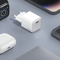 USAMS USAMS LAD. SÍŤ. 1XUSB-C PD30W 3A (POUZE HLAVA) PD3.0 FAST CHARGING ČERNÁ/ČERNÁ X-RON SERIES CC186TC01 (US-CC186)