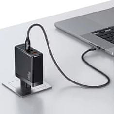 USAMS USAMS LAD. SÍŤ. 2XUSB-C+1XUSB T52 PD140W PD FAST CHARGING US-CC168 + KABEL U82 USB-C/USB-C US-SJ581 240W ČERNÁ/ČERNÁ UM SERIES UMXLOGTC01