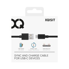 Xqisit XQISIT CHARGE & SYNC KABEL USB A -USB C 3,0M ČERNÁ/ČERNÁ 31298