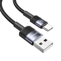 USAMS USAMS KABEL USB NA USB-C 3A 1,2 M RYCHLÉ NABÍJENÍ OCEL/LAK SJ718USBSG01 (US-SJ718)