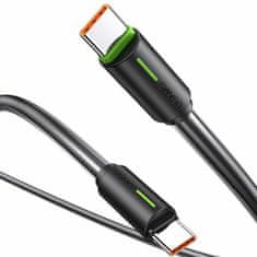 USAMS USAMS USB-C/USB-C KABEL 1M SJ734 60W ČERNÁ/ČERNÁ YU SERIES SJ734USB01 (US-SJ734)