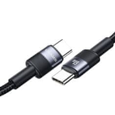 USAMS USAMS KABEL USB-C NA USB-C 60W RYCHLÉ NABÍJENÍ OCEL/LAK SJ724USBSG01 (US-SJ724)