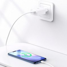 USAMS USAMS LAD. SÍŤ. 18W + MICRO/USB-A KABEL 1M RYCHLÉ NABÍJENÍ BÍLÁ/BÍLÁ SÉRIE SC SCXLTZ01