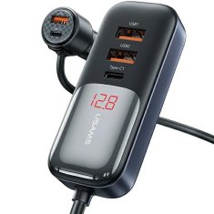 USAMS USAMS LAD. SÁM. C40 3XUSB+2XUSB-C 165W PD+QC FAST CHARGE ČERNÁ/ČERNÁ CC213CC01 (US-CC213)