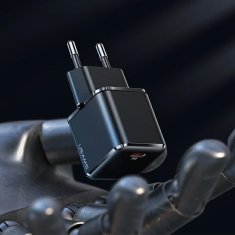 USAMS USAMS LAD. SÍŤ. 1XUSB-C T45 MINI 30W (POUZE HLAVA) PD3.0 RYCHLÉ NABÍJENÍ ČERNÁ/ČERNÁ CC148TC01 (US-CC148)