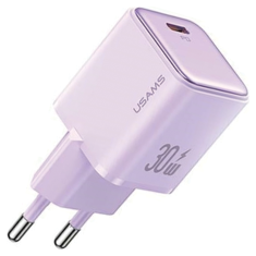 USAMS USAMS LAD. SÍŤ. 1XUSB-C PD30W 3A (POUZE HLAVA) PD3.0 FAST CHARGING FIALOVÁ/FIALOVÁ X-RON SERIES CC186TC03 (US-CC186)