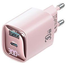 USAMS USAMS LAD. SÍŤ. CC229 30W GAN USB-C/USB-A RYCHLÉ NABÍJENÍ ŘADY XC RŮŽOVÁ/RŮŽOVÁ CC229TC03