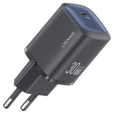 USAMS USAMS LAD. SÍŤ. CC251 30W GAN USB-C FAST CHARGING HC SERIES ČERNÁ/ČERNÁ CC251TC01