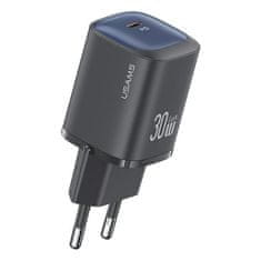 USAMS USAMS LAD. SÍŤ. CC251 30W GAN USB-C FAST CHARGING HC SERIES ČERNÁ/ČERNÁ CC251TC01