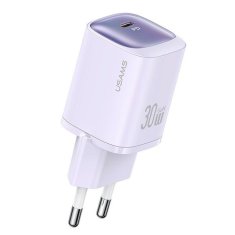 USAMS USAMS LAD. SÍŤ. CC251 30W GAN USB-C FAST CHARGING HC SERIES FIALOVÁ/FIALOVÁ CC251TC03