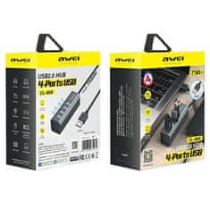 Awei AWEI HUB CL-122 4XUSB-A/USB-A ČERNÁ/ČERNÁ