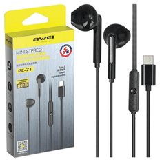 Awei STEREO SLUCHÁTKA AWEI PC-7T USB-C 1,2M ČERNÁ/ČERNÁ