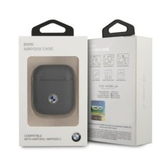 Bmw BMW BMA2SSLNA AIRPODS 1/2 KRYT TMAVĚ MODRÁ/NÁMOŘNICKÁ BARVA GENIUNE LEATHER SILVER LOGO