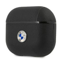 Bmw KRYT BMW BMA3SSLBK AIRPODS 3 ČERNO/ČERNÝ GENIUNE LEATHER SILVER LOGO