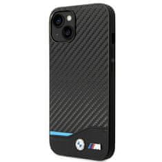 Bmw BMW BMHCP14M22NBCK POUZDRO IPHONE 14 PLUS / 15 PLUS 6,7" ČERNÁ/ČERNÁ LEATHER CARBON