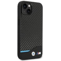 Bmw BMW BMHCP14M22NBCK POUZDRO IPHONE 14 PLUS / 15 PLUS 6,7" ČERNÁ/ČERNÁ LEATHER CARBON