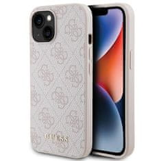 Guess POUZDRO GUESS 4G BIG METAL LOGO PRO IPHONE 15 PLUS - RŮŽOVÉ