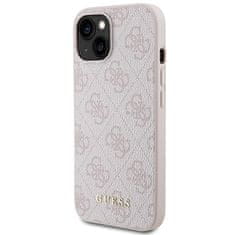 Guess POUZDRO GUESS 4G BIG METAL LOGO PRO IPHONE 15 PLUS - RŮŽOVÉ