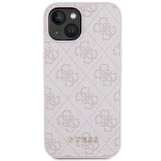 Guess POUZDRO GUESS 4G BIG METAL LOGO PRO IPHONE 15 PLUS - RŮŽOVÉ