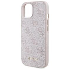 Guess POUZDRO GUESS 4G BIG METAL LOGO PRO IPHONE 15 PLUS - RŮŽOVÉ