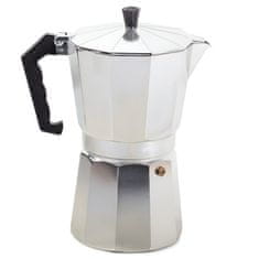 Verk 07039 Moka konvice 12 - 600 ml - stříbrná