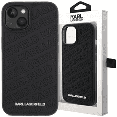 Karl Lagerfeld POUZDRO KARL LAGERFELD QUILTED K PATTERN PRO IPHONE 15 - ČERNÉ