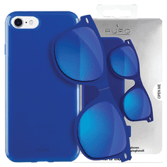 Puro POUZDRO PURO SUNNY KIT PRO IPHONE 7/8 + BRÝLE SE 2020 / SE 2022 MODRÁ/MODRÁ IPC747SUNNYKIT1BLUE