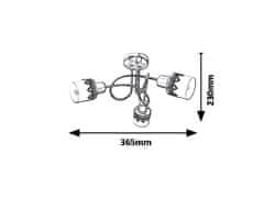 Rabalux Rabalux bodové svítidlo Lacey E14 3x MAX 40W černá 5343