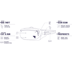 Pacsafe Pacsafe Vibe 100 Anti-Theft bezpečnostní ledvinka