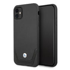 Bmw BMW POUZDRO BMHCN61RSWPK IPHONE 11 / XR 6,1" ČERNÉ/ČERNÉ PEVNÉ POUZDRO KOŽENÉ PERFOROVANÉ