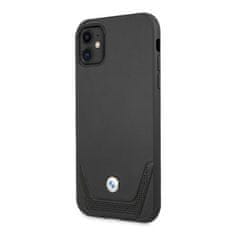 Bmw BMW POUZDRO BMHCN61RSWPK IPHONE 11 / XR 6,1" ČERNÉ/ČERNÉ PEVNÉ POUZDRO KOŽENÉ PERFOROVANÉ