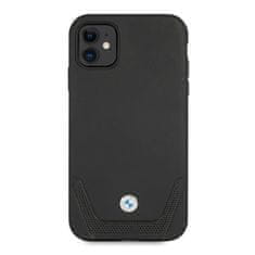 Bmw BMW POUZDRO BMHCN61RSWPK IPHONE 11 / XR 6,1" ČERNÉ/ČERNÉ PEVNÉ POUZDRO KOŽENÉ PERFOROVANÉ