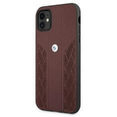 Bmw POUZDRO BMW BMHCN61RSPPR IPHONE 11 / XR 6,1" ČERVENÉ/ČERVENÉ PEVNÉ POUZDRO LEATHER CURVE PERFORATE